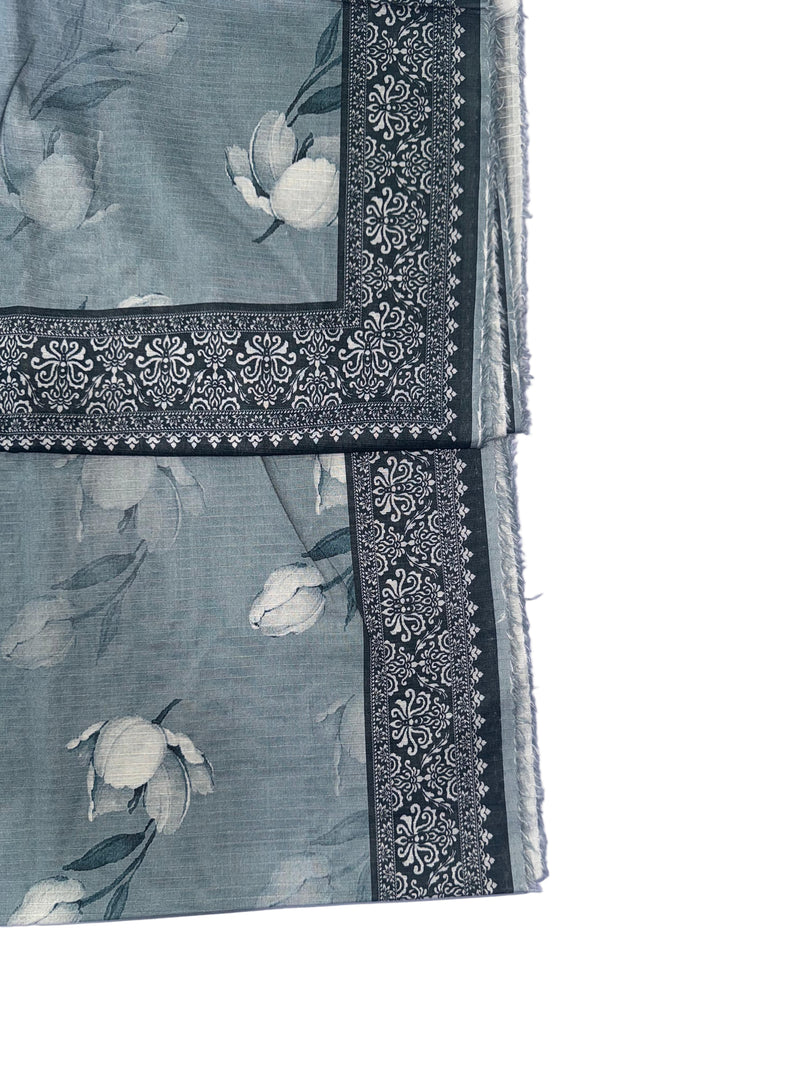 Slub Lawn Floral Printed 3-Piece Suit