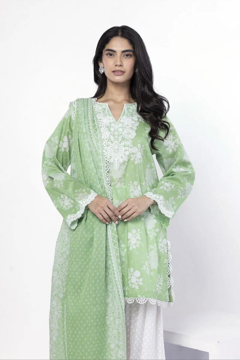 Embroidered Lawn 3-Piece Suit (3PC)