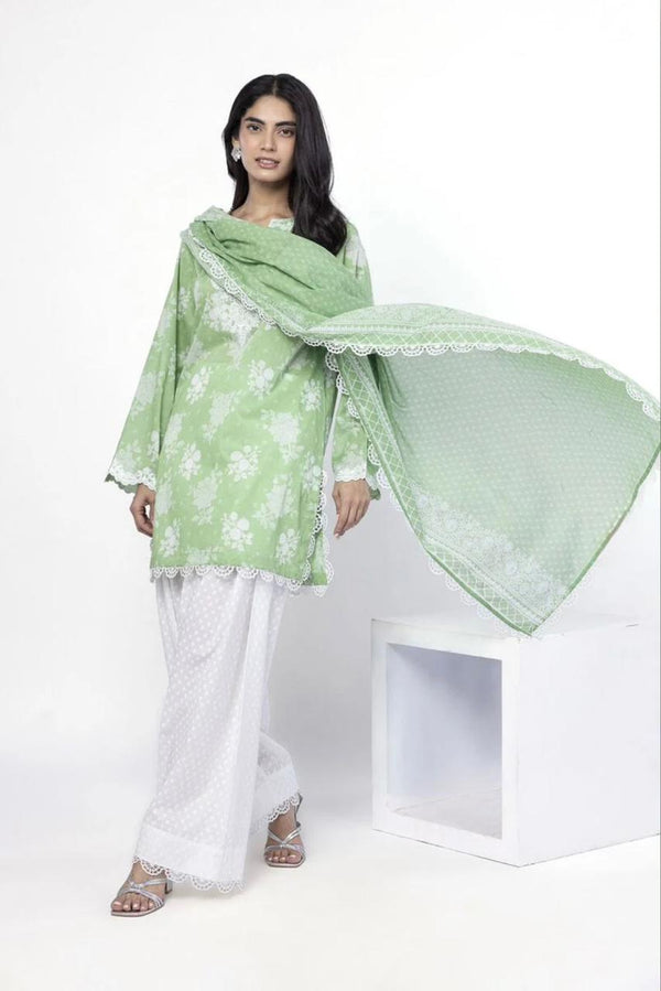 Embroidered Lawn 3-Piece Suit (3PC)