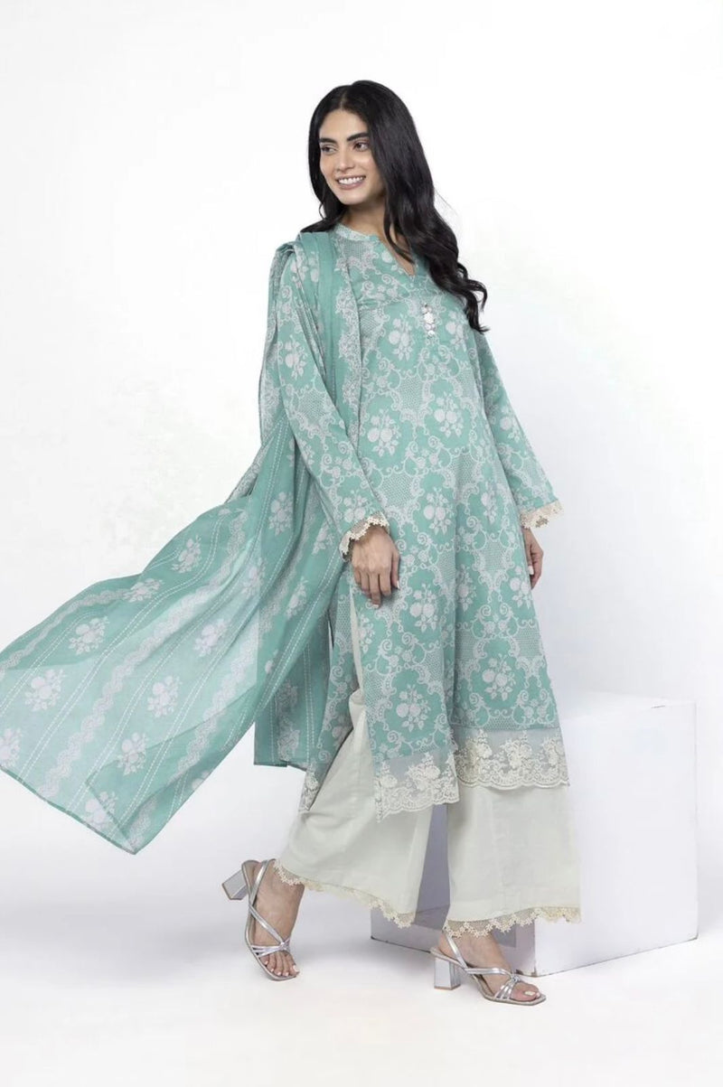 Embroidered Lawn 3-Piece Suit