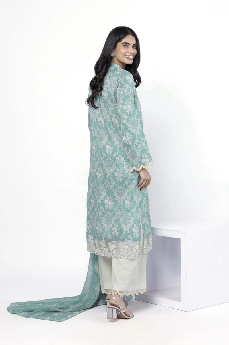 Embroidered Lawn 3-Piece Suit
