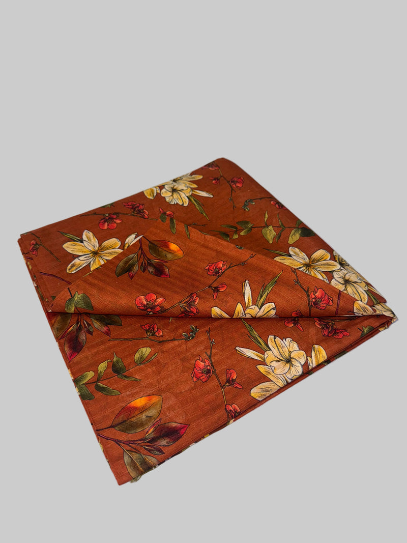 Slub Lawn Floral Printed 3-Piece Suit