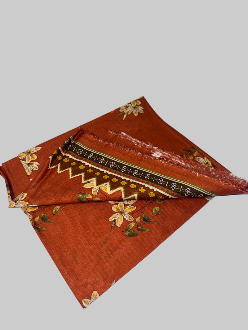 Slub Lawn Floral Printed 3-Piece Suit