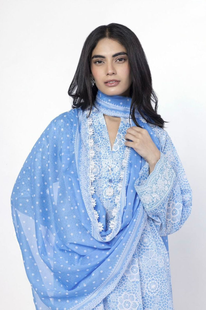 Embroidered Lawn 3-Piece Suit
